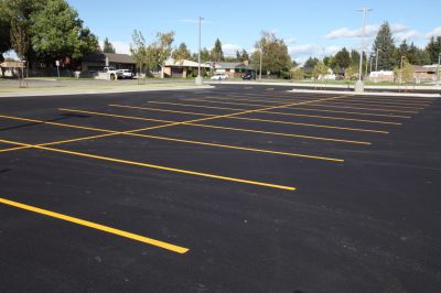 Local Parking Lot Striping pros at work